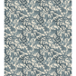 Flourish Storm blue small scale wallpaper pattern Angela Simeone interiors interior design blue wallpaper floral wallpaper luxe wallpaper vinyl wallpaper 