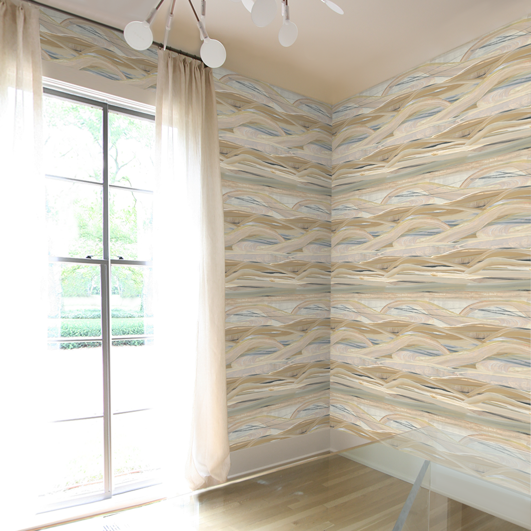 Undulating Caramel Wallpaper