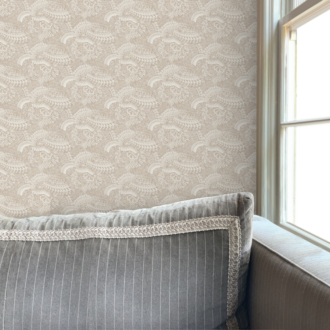 Embossed Oatmeal Wallpaper