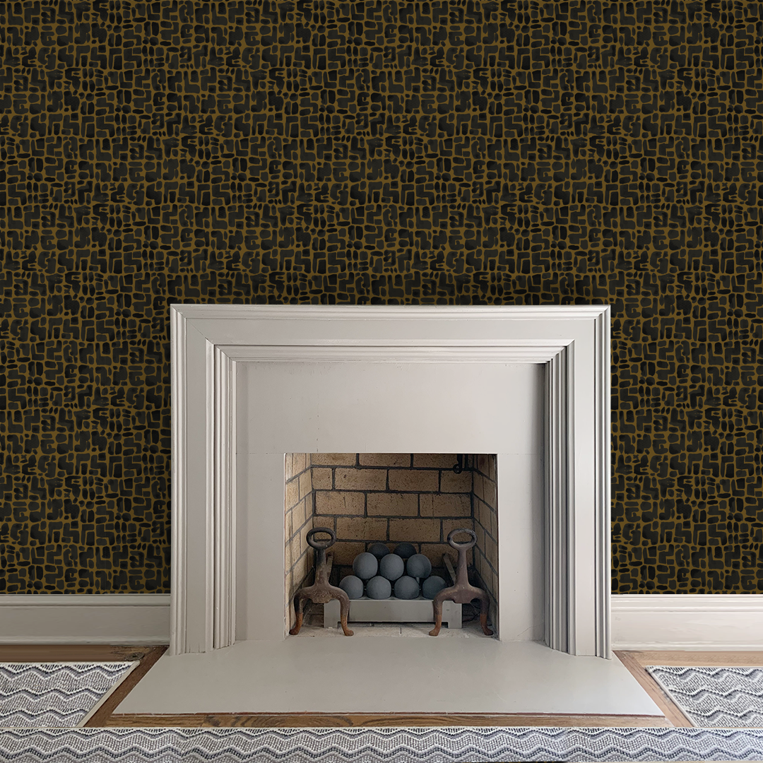 Deco Black and Cigar Wallpaper