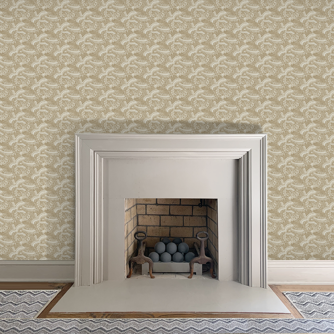 Embossed Burlap Tan Medium Wallpaper