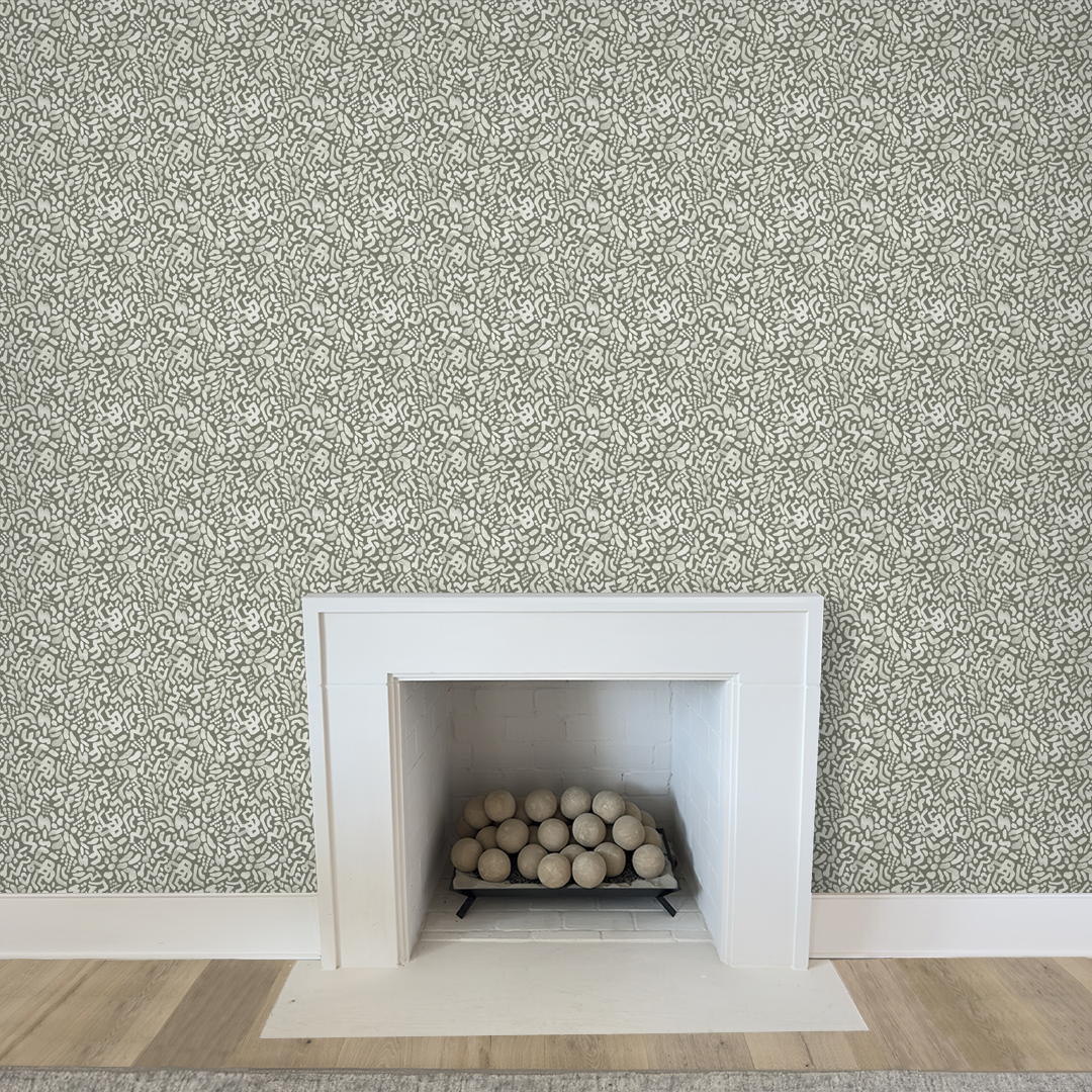 Atelier Sage Medium Wallpaper