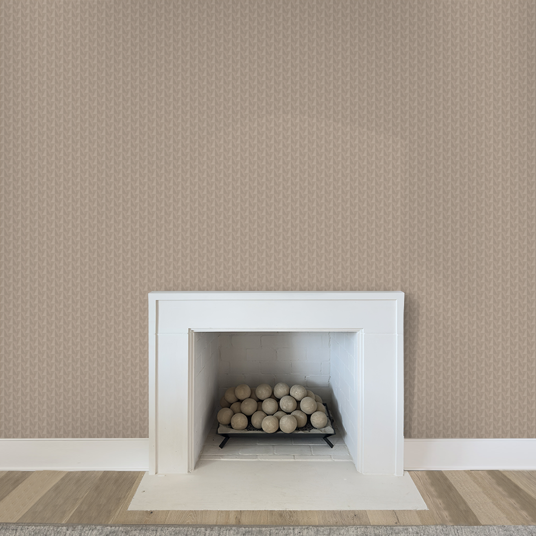 Refined Light Khaki Tonal Small Scale Wallpaper