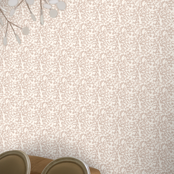 neutral wallpaper floral wallpaper block print wallpaper pattern wallpaper neutral wallpaper Angela Simeone wallpaper nashville artist 