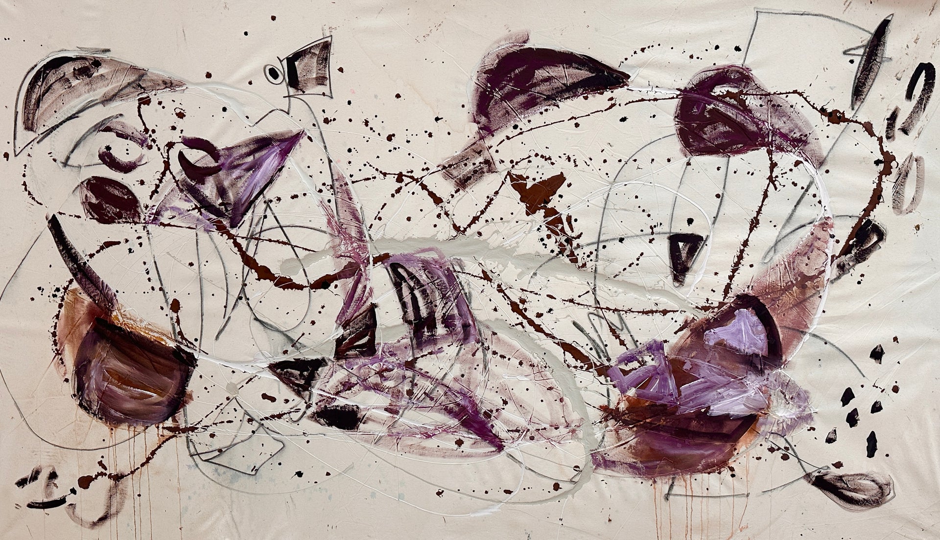 Aubergine Violet Canvas Painting