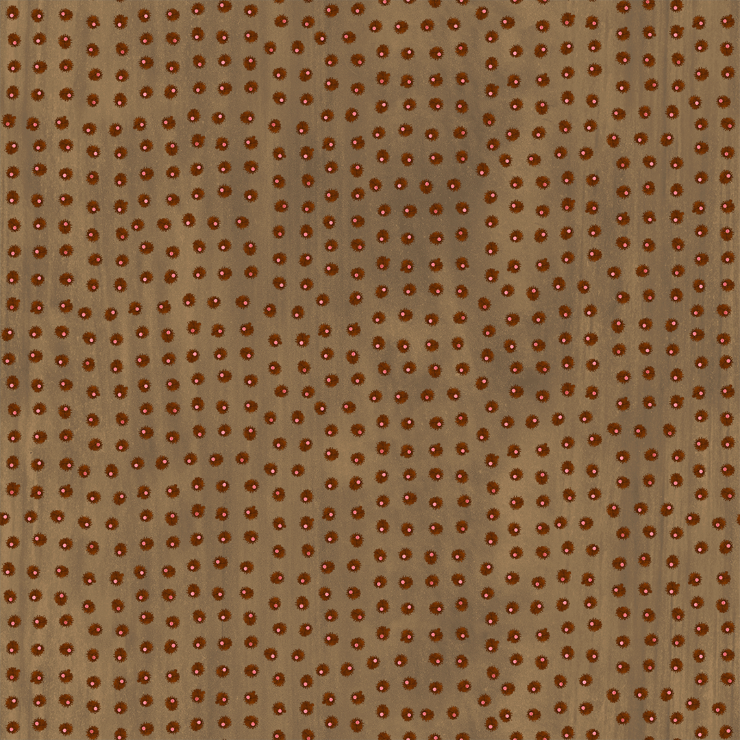 Lavish Tan Caramel Burnt Sienna Pink Dot Wallpaper