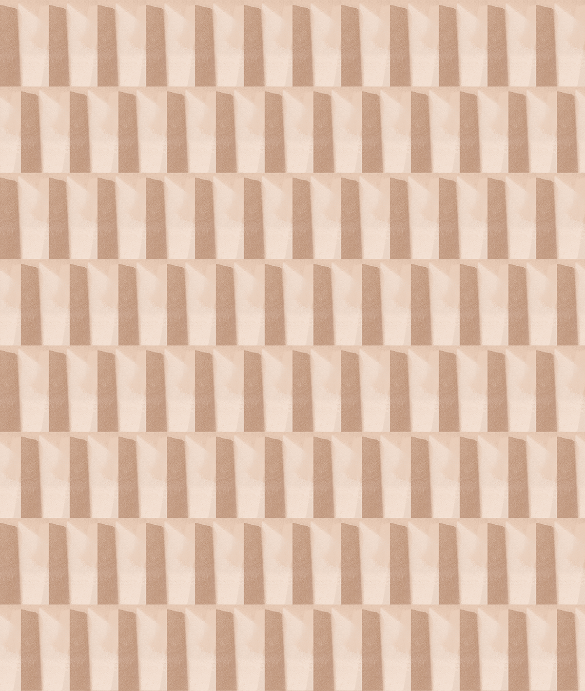 Mosaic Salmon Ivory Wallpaper