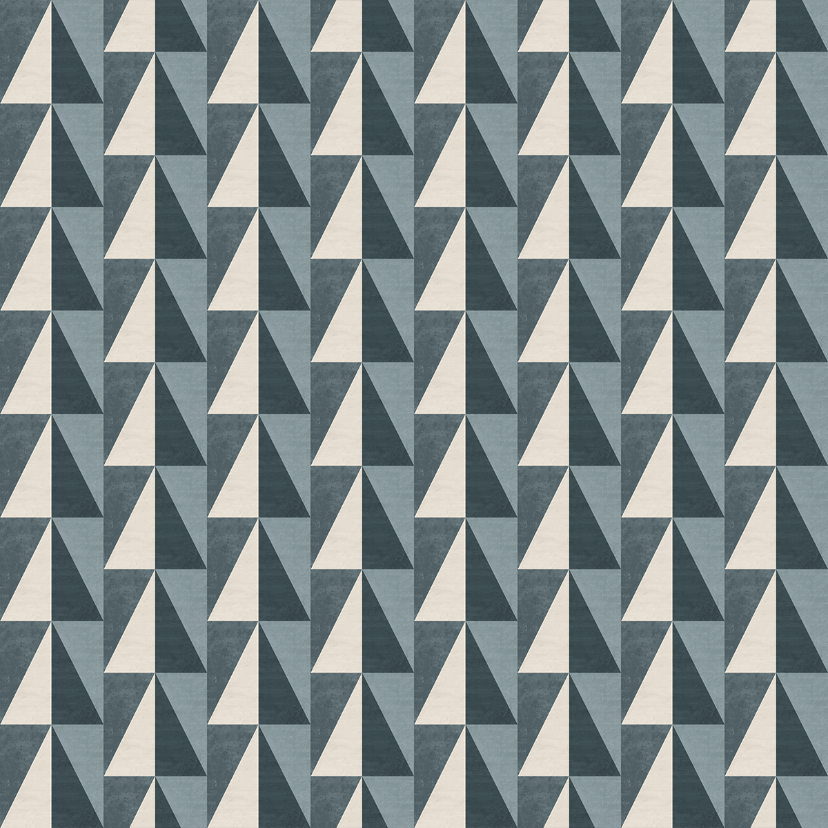 Refined Storm Blue and Ivory White Medium Scale Wallpaper