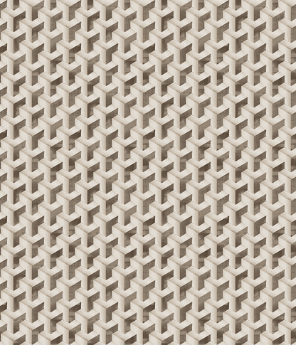 Storied Wallpaper Perfect Tan Small Scale Wallpaper Geometric wallpaper neutral wallpaper check wallpaper by nashville artist Angela Simeone artist nashville