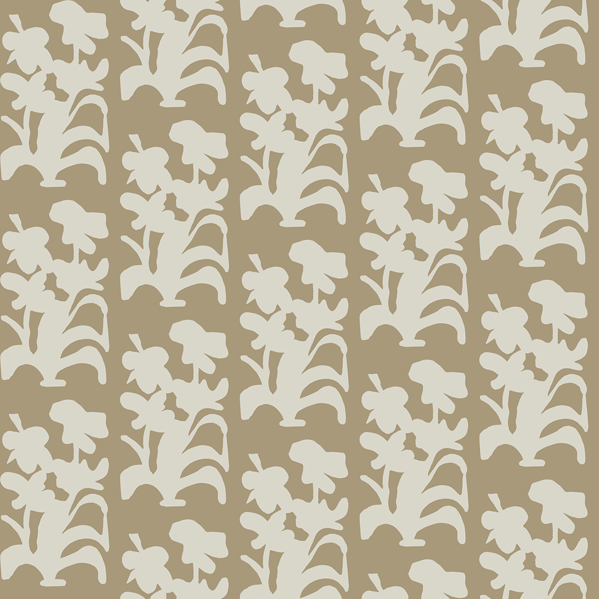 Suzani Burlap and White Wallpaper