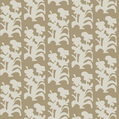 Suzani Burlap and White Wallpaper