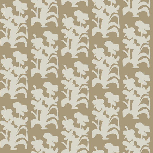 Suzani Burlap and White Wallpaper