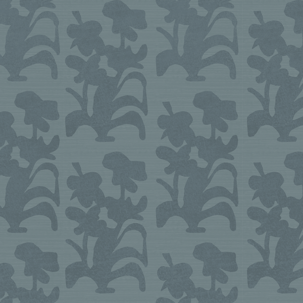 Suzani Blue Grey wallpaper pattern nashville artist angela Simeone blue grey wallpapers vinyl wallpapers grey wallpaper blue wallpaper organic wallpaper interiors interior design interior designer
