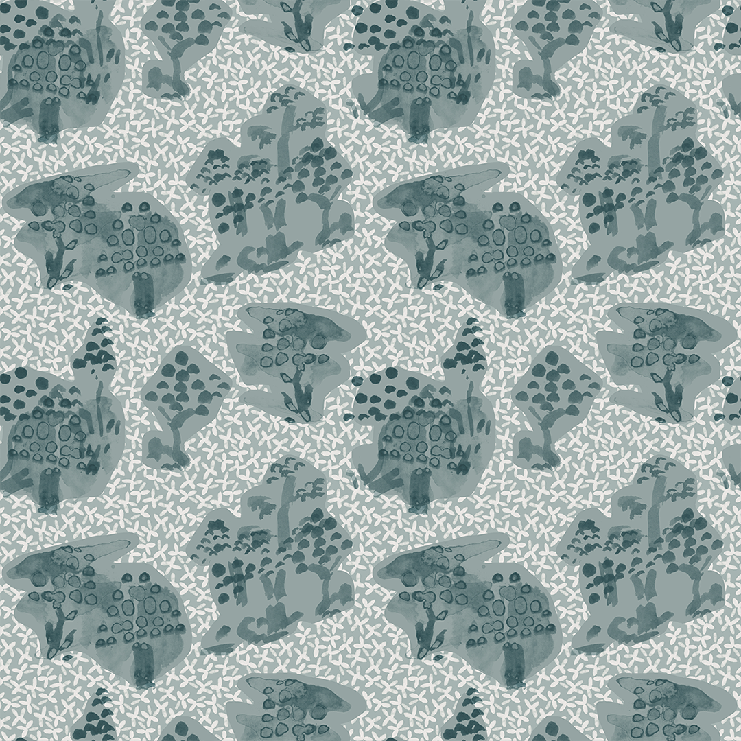 Toile Medium Sky Blue Wallpaper