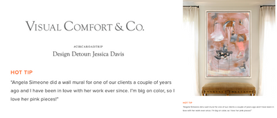 Angela Simeone's work featured in CIRCA by Visual Comfort, Road Trip Nashville