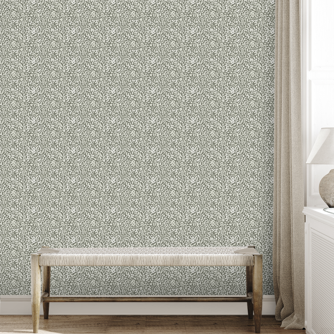 Atelier Sage Medium Wallpaper
