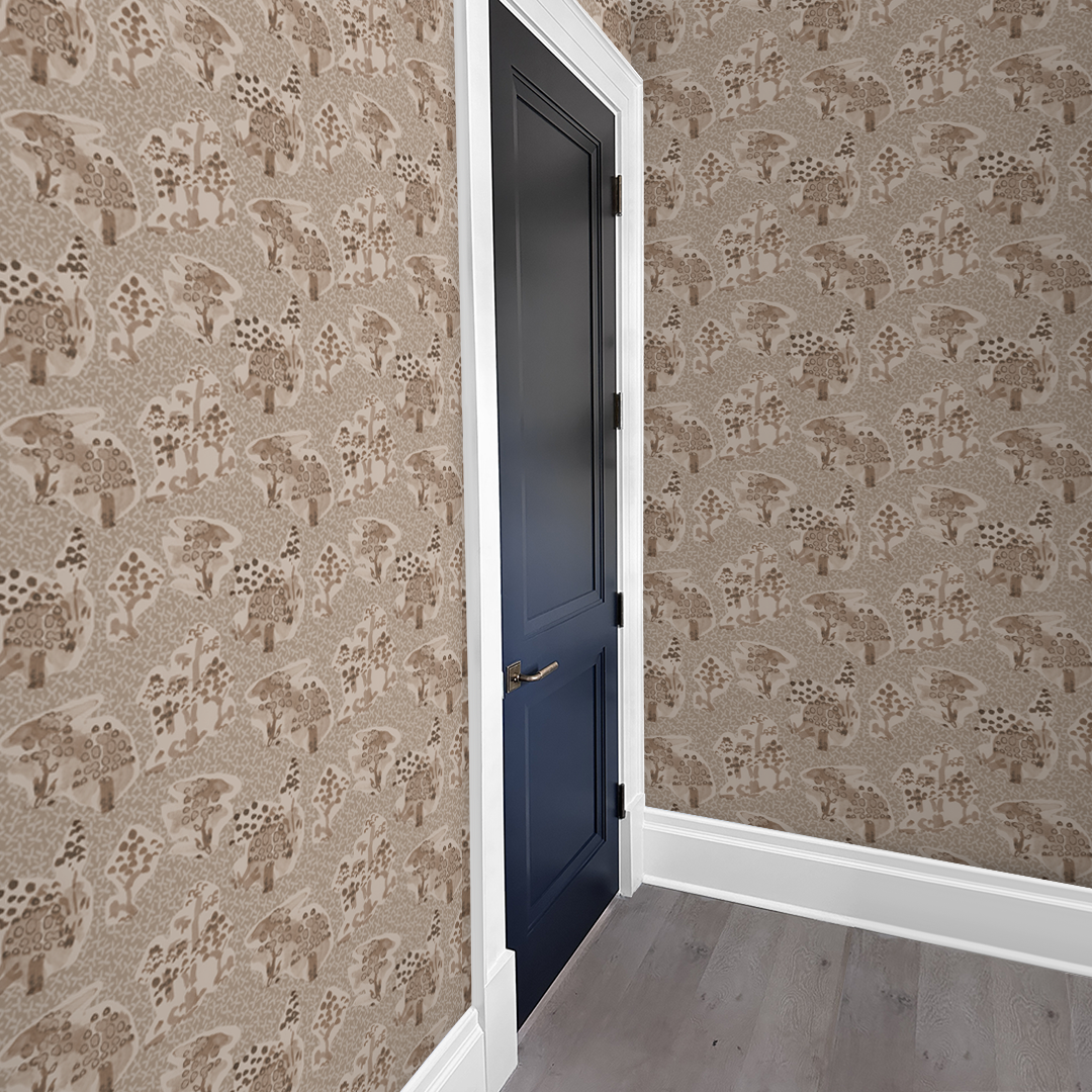 Toile Warm Sand Wallpaper
