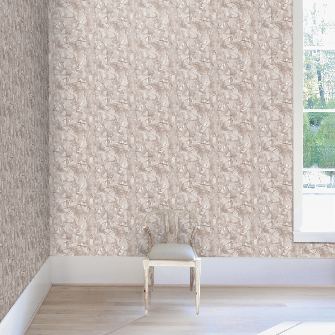 Textural Line Hazelnut Wallpaper