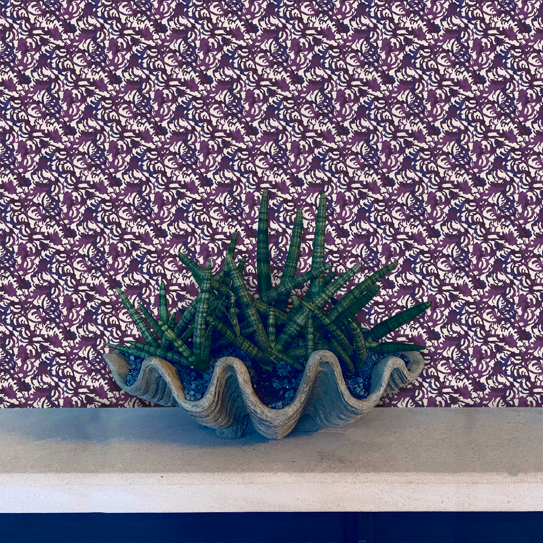 Flourish Violet Small Wallpaper