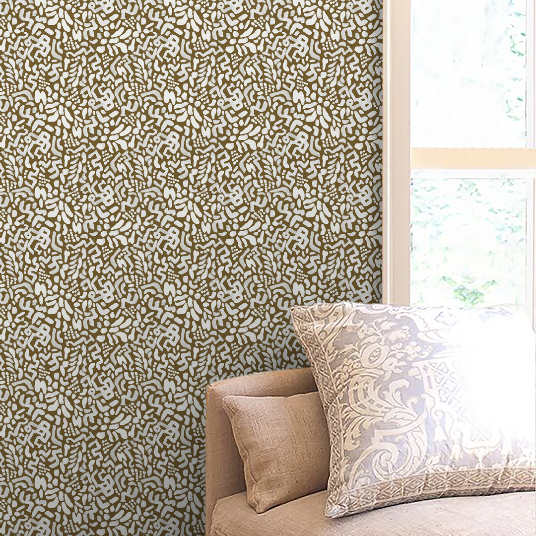 Atelier Bronze Brown Medium Scale Wallpaper