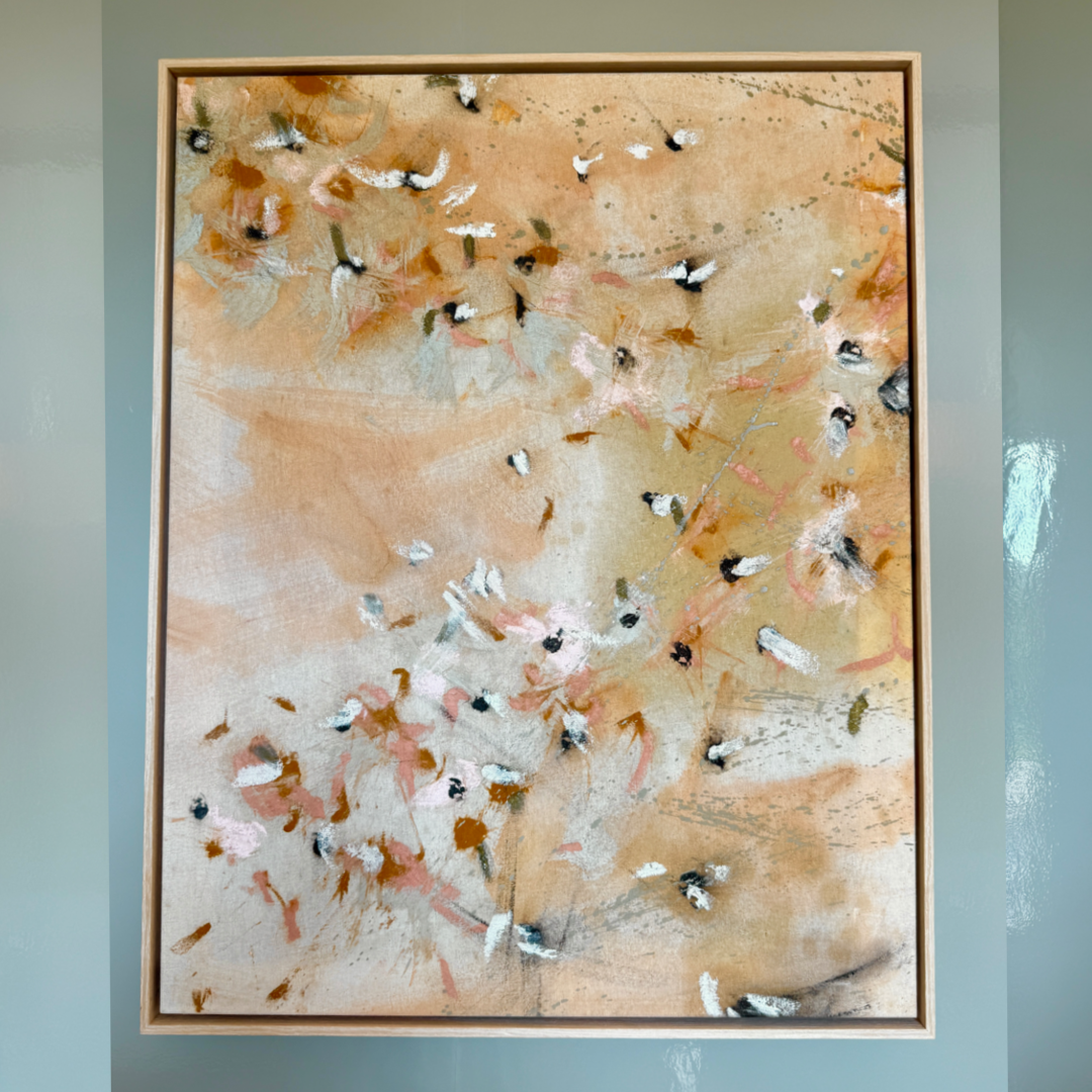 Light sand raw Sienna white deep brown Canvas Chroma Painting