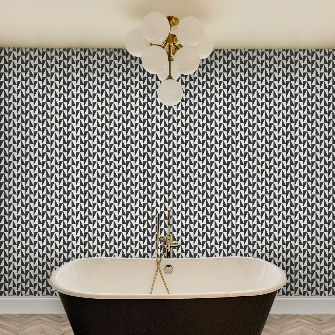 Black and White Wallpaper Blue Wallpaper Periwinkle Wallpaper Geometric wallpaper Angela Simeone artist nashville wallpaper wallpapers neutral wallpaper nude wallpaper pink wallpaper pattern wallpaper patterns colorful wallpaper color interiors interior design interior designer commercial interiors commercial interior design commercial projects residential interiors residential interior design