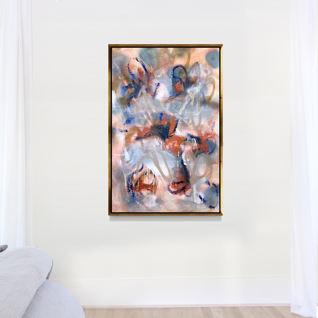 Angela Simeone abstract art painting artist Nashville interiors interior design designer wallpaper wallpapers nashville artist art scandinavian bohemian traditional transitional contemporary modern design interiors florat art floral abstract original canvas nashville artist