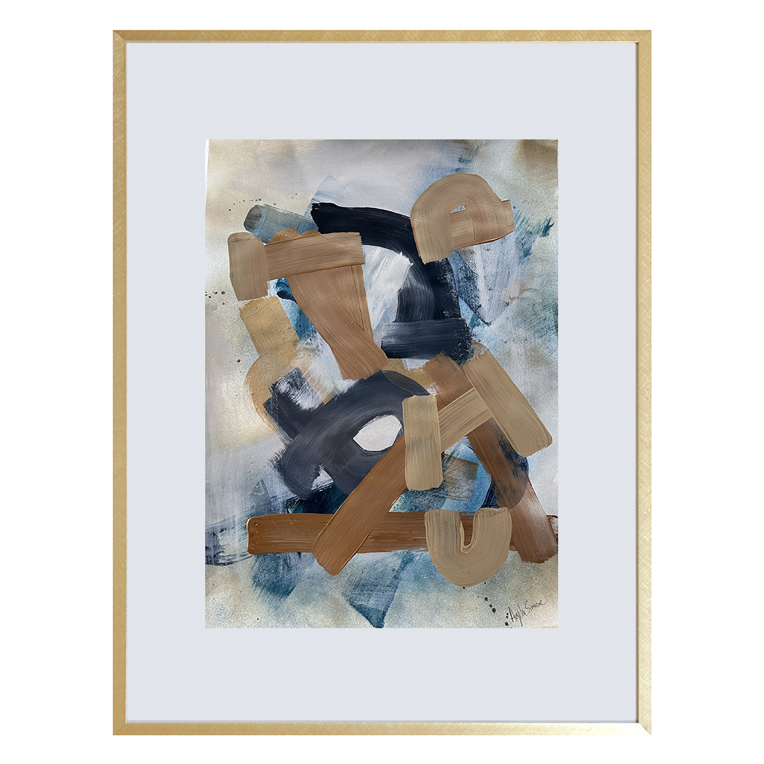 emerald gold painting green painting Angela Simeone nashville artist abstract art painting artist Nashville interiors interior design designer paper painting watercolor paper nashville artist art original art frameable art paper paintings