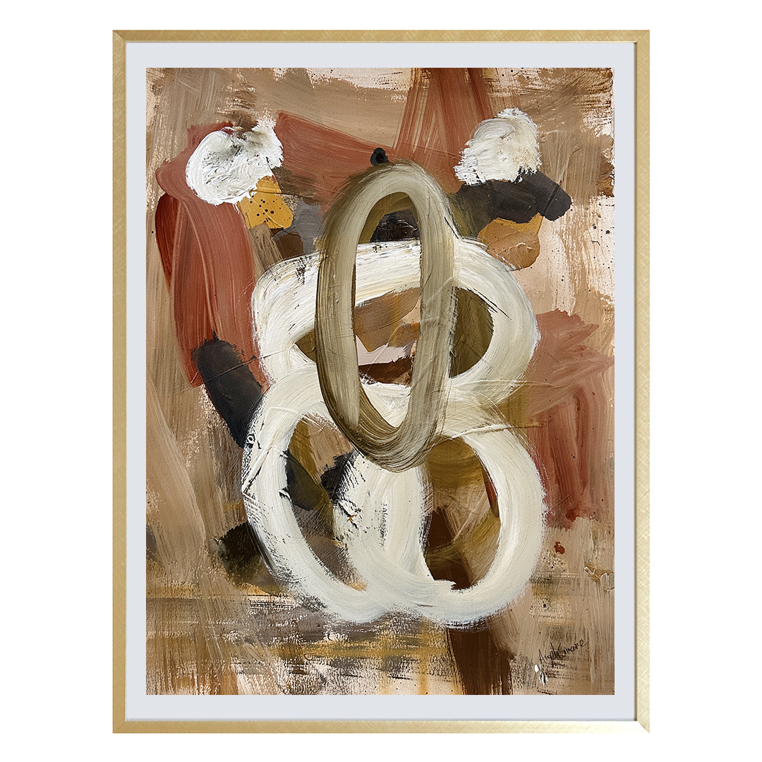 Rust painting Angela Simeone abstract painting on watercolor paper brown olive green army green black gold abstract painting original art frame nashville artist nashville painter nashville art