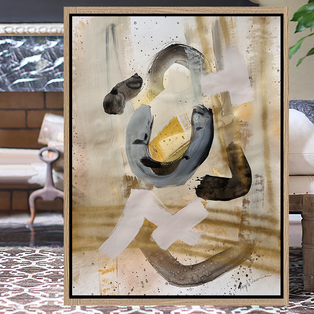 Angela Simeone nashville artist abstract art painting artist Nashville interiors interior design designer paper painting watercolor paper nashville artist art original art frameable art paper paintings