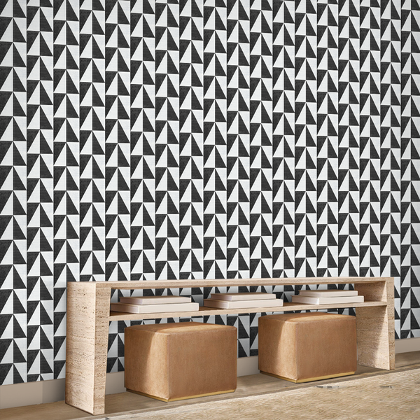 Black and White Wallpaper Blue Wallpaper Periwinkle Wallpaper Geometric wallpaper Angela Simeone artist nashville wallpaper wallpapers neutral wallpaper nude wallpaper pink wallpaper pattern wallpaper patterns colorful wallpaper color interiors interior design interior designer commercial interiors commercial interior design commercial projects residential interiors residential interior design
