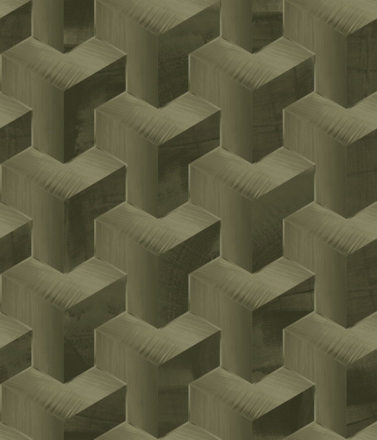 Angela Simeone Nashville artist green wallpaper geometric wallpaper 
