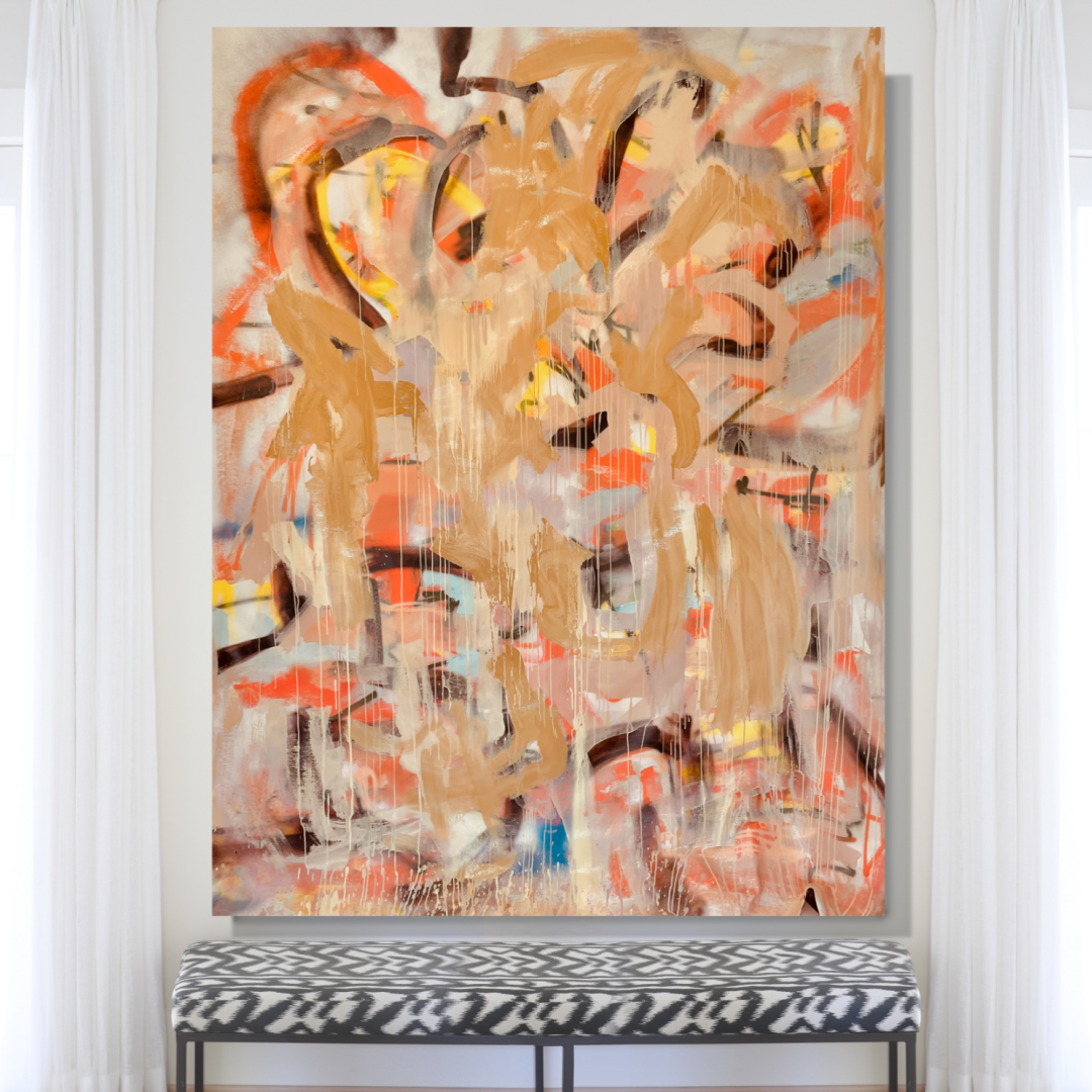 Angela Simeone abstract art painting artist Nashville interiors interior design designer wallpaper wallpapers nashville artist art scandinavian bohemian traditional transitional contemporary modern design interiors