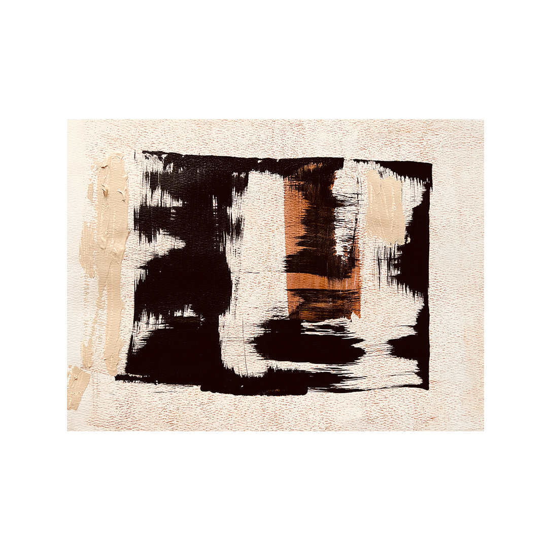 Black White Copper Bisque Paper Painting